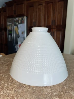 Vintage Lamp Light Shade Torchiere White Milk Glass Pendant Hanging 5.75 T x 8"W - Image 1 of 4