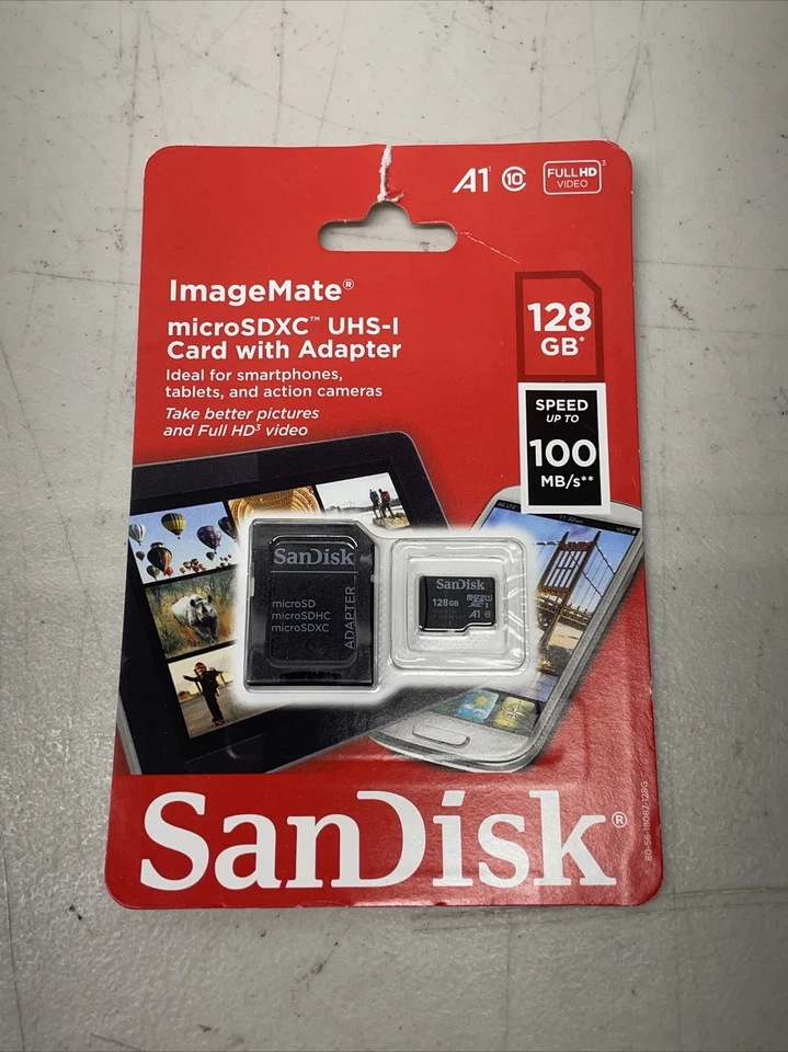Sandisk ImageMate Plus 128GB micro SDXC Flash Card micro SD - Image 1 of 2