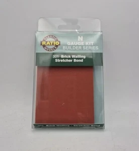 Peco Ratio 301 Brick Walling - 4x Plastic Sheets (75mm x 90mm Each) N Gauge New - Picture 1 of 2
