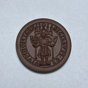 Meissen Porzellan Platte.- Ältestes Siegel der Stadt Meissen um 1285 - Bild 1 von 6