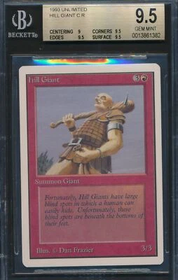 Unlimited Hill Giant BGS 9.5 Graded Magic MTG (1382) -magicgraders- - Image 1 of 3