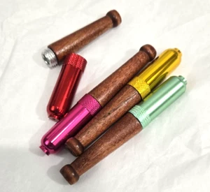 Juego de 4 piezas pipas americanas zeppelín 4" con punta de boca de madera. - Imagen 1 de 4