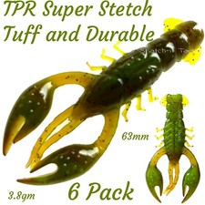 6 Soft Plastic Fishing Lures YABBIES  PRAWN NIPPERS LOBSTER CRAY LURE BREAM Bass