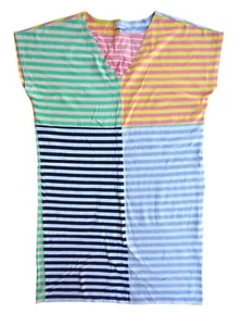 Vestido Camisa Informal Original Marimekko Finlandia Para Mujer Diseñador Rayas - Grande - Imagen 1 de 11