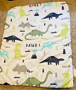 8S NEU OHNE ETIKETT SWEET JOJO DESIGNS Dinosaurier Mikrofaser Krippe Bettdecke Decke Dinosaurier - Bild 1 von 3