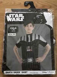 Disney Star Wars Darth Vader Shirt Child L/XL Halloween Costume Cosplay New - Picture 1 of 3