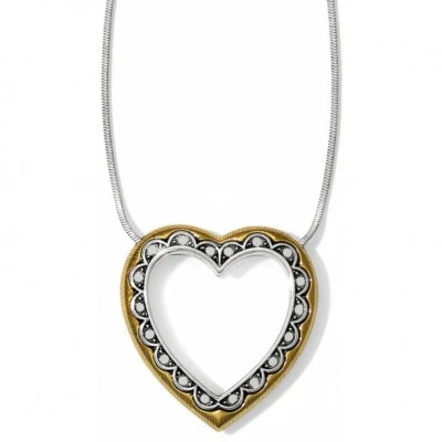 NUEVO CON ETIQUETAS Collar Reversible Brighton PRIMAVERA HEART Cristal Dorado Precio de venta sugerido por el fabricante $66 Foto 1 de 4