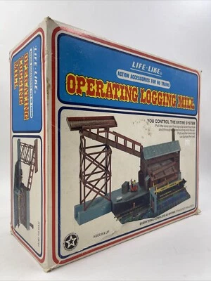 Vintage Life-Like Logging Mill - HO Scale Bonus Operating Train - Image 1 of 4