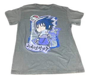 Camisa Naruto Adulto Pequeña Gris Anime Sasuke Uchiha Dibujos Animados - Imagen 1 de 7