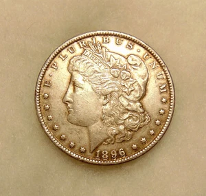 1896-P Morgan Dollar - besseres Datum - scharf aussehende Münze - KOSTENLOSER VERSAND - Bild 1 von 2