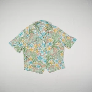 delmod Vintage Damen Blusenhemd Gr. 42 bunt Kurzarm florales Design / Blumen - Bild 1 von 20