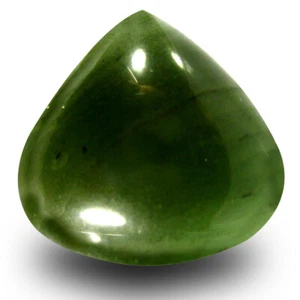 Deslumbrante cabujón pera de 15,70 quilates (17 x 18 mm) verde oliva sin calefacción - Imagen 1 de 1