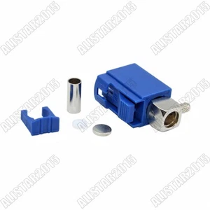10x Fakra C Female Right Angle Connector 5005 Blue RG316 RG174 LMR100 For Car - Picture 1 of 5