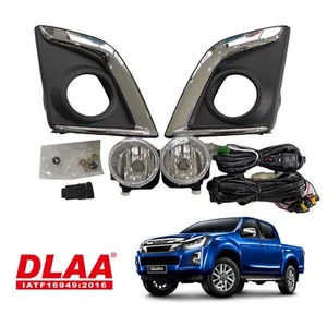 E4 FOG LAMP SPOT LIGHT KIT for ISUZU D-MAX DMAX 2016-2020 CHROME COVER H16 19W - Picture 1 of 7