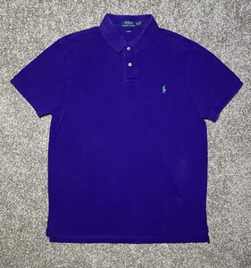 Polo Ralph Lauren Men’s Polo Shirt Solid Purple S/S Regular Fit Size XL - Picture 1 of 14