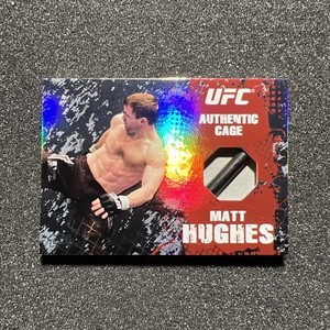 2010 Topps UFC Main Event MATT HUGHES #CR-MH Authentic Octagon Cage RELIC - A