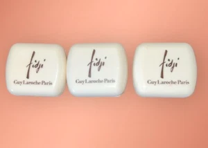 Vintage Fidji Guy Laroche 3 Travel Soaps In Plastic Cases - Picture 1 of 2