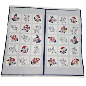 Kaye England Kaye's Kitchen Fabric 977 Panel 42"x45" Country Roosters Cotton - Picture 1 of 13