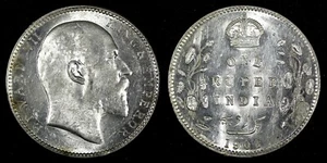 India-British Edward VII Silver 1906 Rupee Silver (.917) aUNC/UNC KM# 508 (343) - Picture 1 of 3