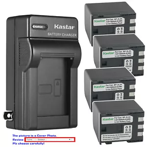 Kastar Battery AC Wall Charger for BP-2L24 NB-2L24 & Canon VIXIA HV40 VIXIA HV30 - Picture 1 of 11