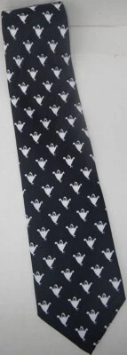 Genial Ralph Marlin Hombre Poliéster Novedad Corbata Cuello Pequeño Fantasma Halloween Foto 1 de 4