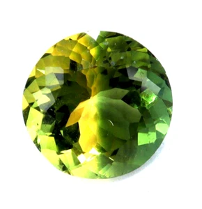 5.90 CT Naturale Certificato Verde Bi Tormalina Brasile Taglio Rotondo Sfuso - Picture 1 of 7