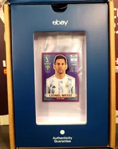 đź’ĄPanini Qatar 2022 World Cup Sticker Messi Purple ARG 20 eBay Authenticated - Picture 1 of 3