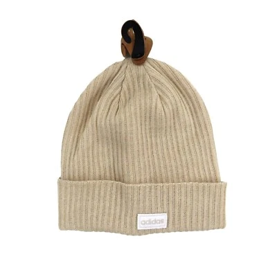 Adidas Puño Gorro Unisex O/S Beige Minimalista Informal Atletismo Ropa de Calle Nuevo sin Etiquetas Foto 1 de 4