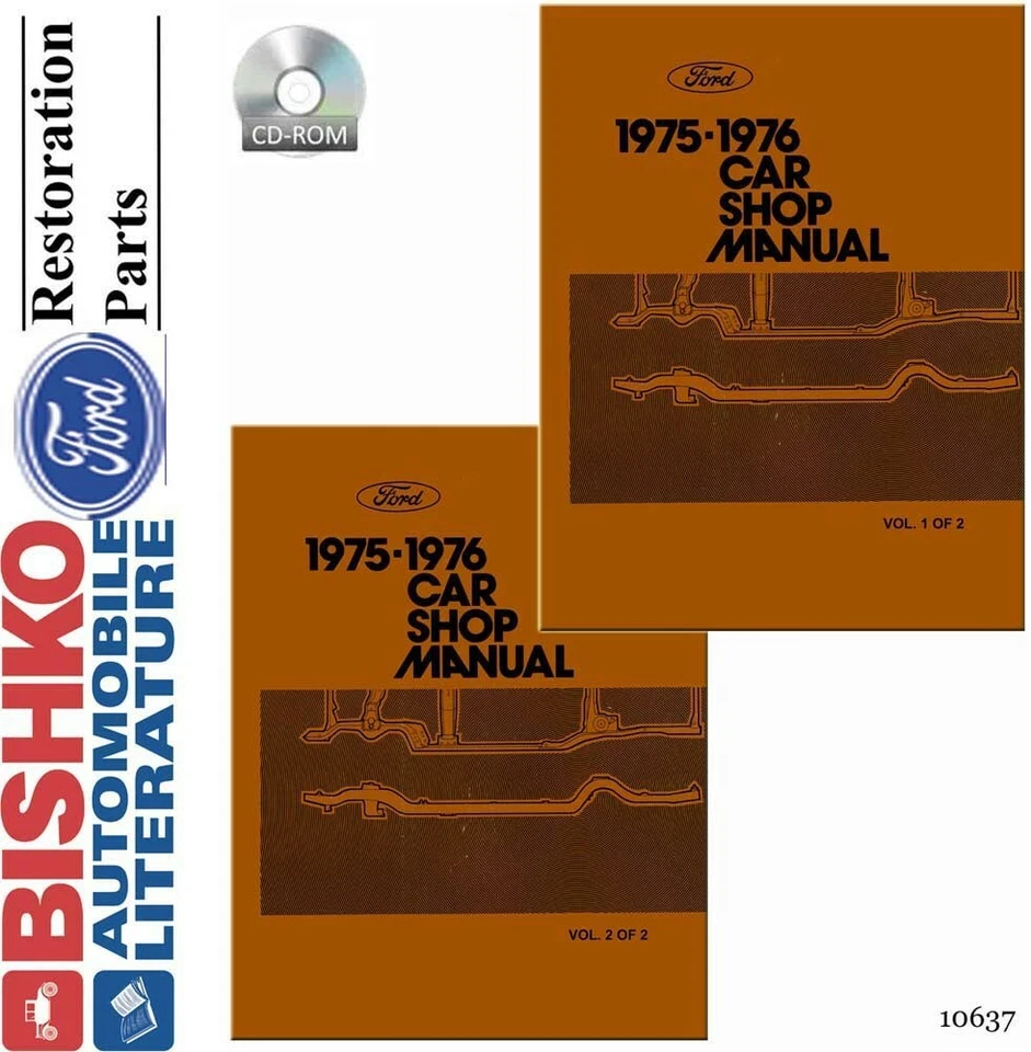 Ford Lincoln Mercury 1975 1976 manual de reparación de taller CD Foto 1 de 1