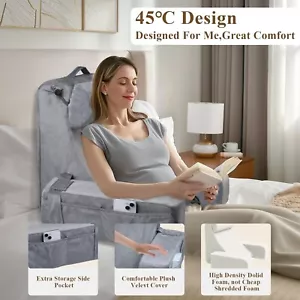 Almohada de lectura espuma viscoelástica descanso cama adulto respaldo sentado soporte de lectura grande - Imagen 1 de 24
