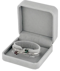 Mint Art Deco Multi Stone Bypass Bangle - French 800 Silver - - Picture 1 of 10