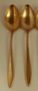 Dirilyte Dirigold Gold Esslöffel Servierlöffel Lot x2 in Regal Muster MCM - Bild 1 von 3