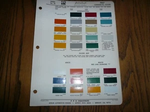 1967 International Mack REO White Ditzler PPG Commercial Color Chips - Vintage - Picture 1 of 1