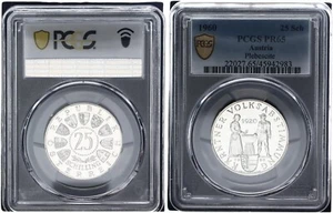 Austria 25 Schilling 1960 Carinthian Referendum PCGS PR65 PP 120120 - Picture 1 of 1