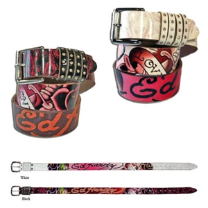Ed Hardy EH3291 Rosas Jardín-Niños Niñas-Cinturón de Cuero - Imagen 1 de 2