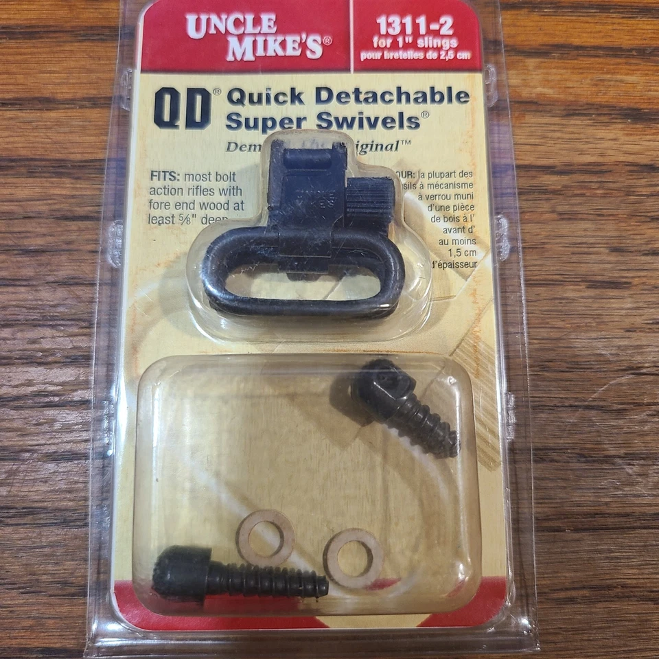 UNCLE MIKE'S QD 1" SUPER SWIVELS for Most Bolt Action Rifles Part 1311-2, NEW - Image 1 of 4