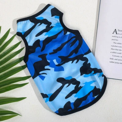Dog Pet Clothes Camouflage Vest Breathable Pet Vest Round Neck T-shirt * ↷ - Image 1 of 4