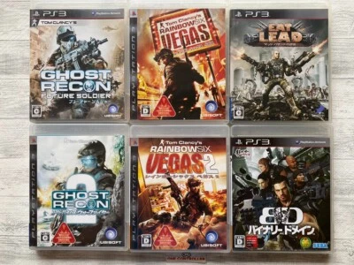 SONY PS3 Ghost Recon 1 2 & Vegas 1 2 & Eat Lead & Binary Domain set from Japan - Image 1 of 4