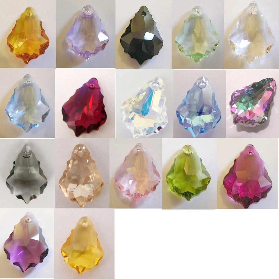 COLGANTE CRISTAL BARROCO GENUINO SWAROVSKI #6090 16mm 22mm ~ Muchos Colores Foto 1 de 1