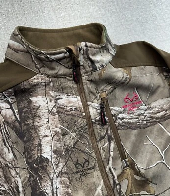 Realtree Extra Womens Small 4/6 Jacket  Camo Hunting  Scent Factor Full Zip - Image 1 of 4