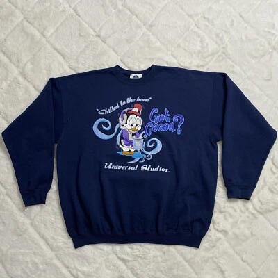 Sudadera De Colección Universal Studios Talla XL Chilly Willy Penguin Got Azul Cacao Foto 1 de 4