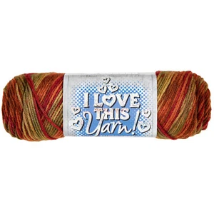 "I Love This Yarn" Autumn Stripe 100% acrylic 5 ounces - Picture 1 of 2
