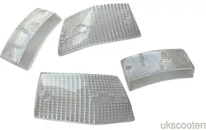 ukscooters VESPA 4ER SET KLARE BLINKER LINSE HINTEN VORNE PX LML T5 2T 4T - Bild 1 von 1
