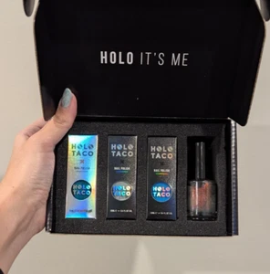 blue and grey polish bundle - holo taco wildflower lacquers, includes le polish - Picture 1 of 4