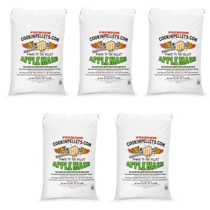 CookinPellets 40 Pound Bag Apple Mash Hard Maple Smoker Wood Pellets, (5 Pack) - Picture 1 of 8