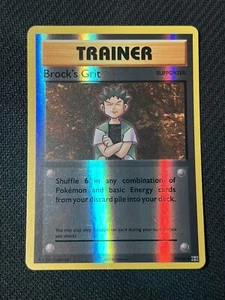 Juego de cartas coleccionables Pokémon Brock's Grit Evolutions 74/108 holograma inverso casi como nuevo error mal cortado - Imagen 1 de 2