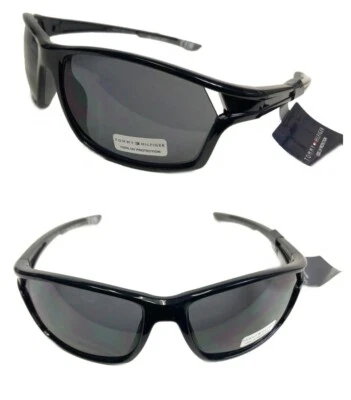 Nuevas gafas de sol TOMMY HILFIGER para hombre MP OM673 negras/grises $60 Foto 1 de 4