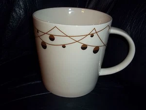  2012 Starbucks Christmas Mug White Gold Design Set of 4 New - Picture 1 of 3