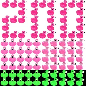 Syhood 200 Pcs Mini Resin Flamingo Ducks Glow in The Dark Miniature Flamingo... - Picture 1 of 6