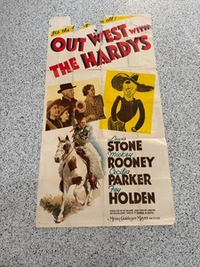 Out West with the Hardy's Original großes 3 Blatt Filmplakat 41" x 81" (1938) - Bild 1 von 4